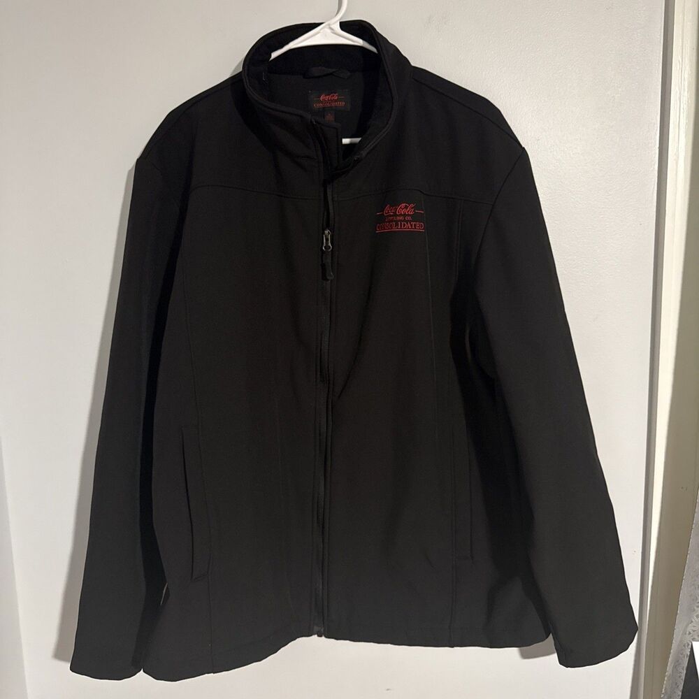 Coca Cola Consolidated Employee Company Soft Shell Jacket Black Size XL